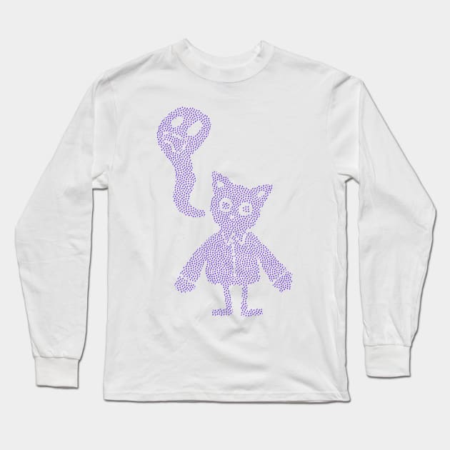 Ghostly Cat Long Sleeve T-Shirt by le_onionboi